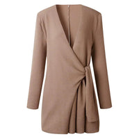 Knitted Women's Vest with Tie Belt – Elin