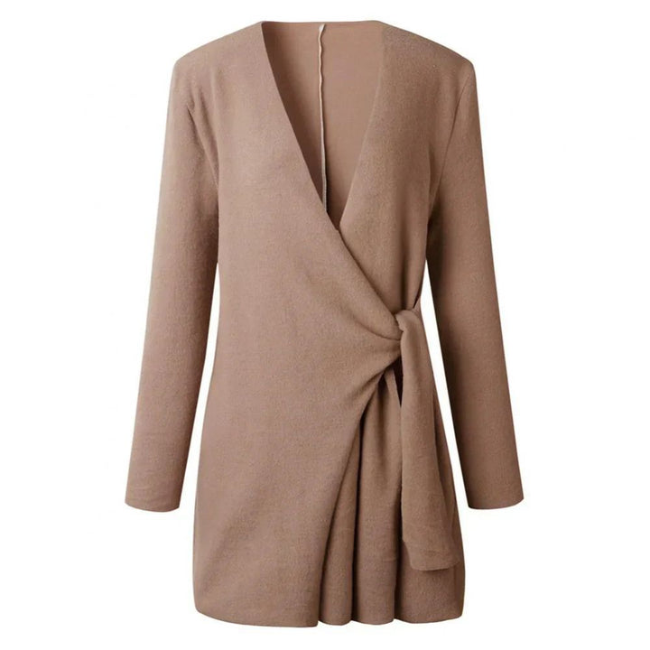 Knitted Women's Vest with Tie Belt – Elin