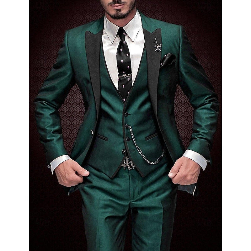 Men's Elegant Three-Piece Tailored Occasion Suit Set 6