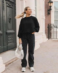 Women's Glitter Jeans for a Sparkling Look - Jade