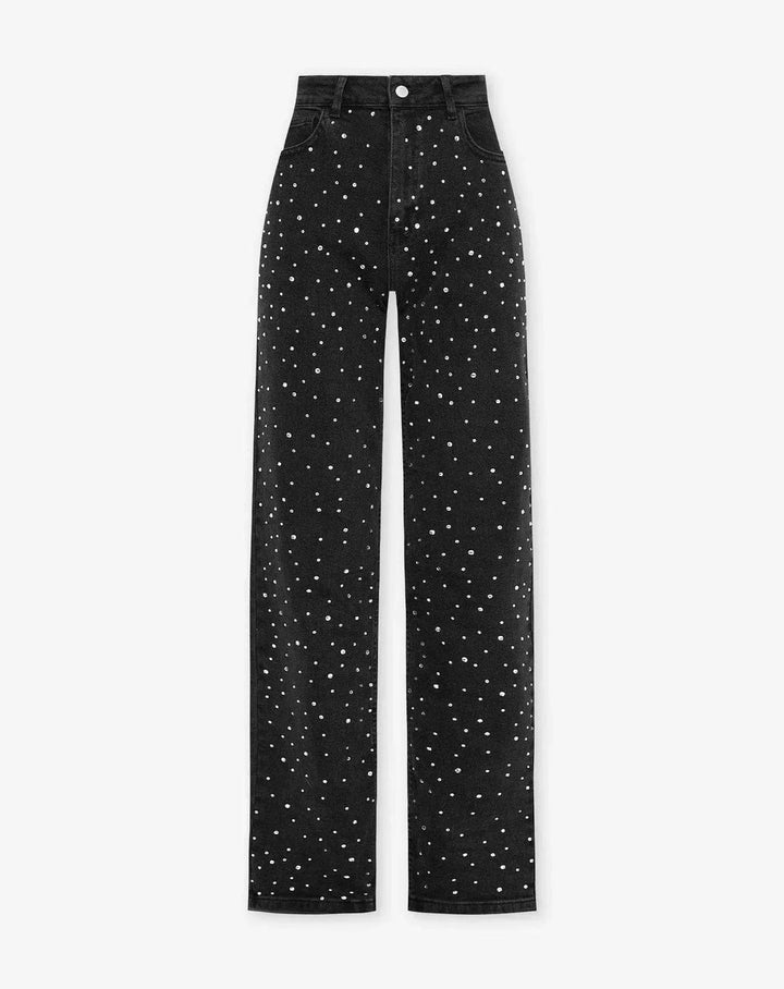 Women's Glitter Jeans for a Sparkling Look - Jade
