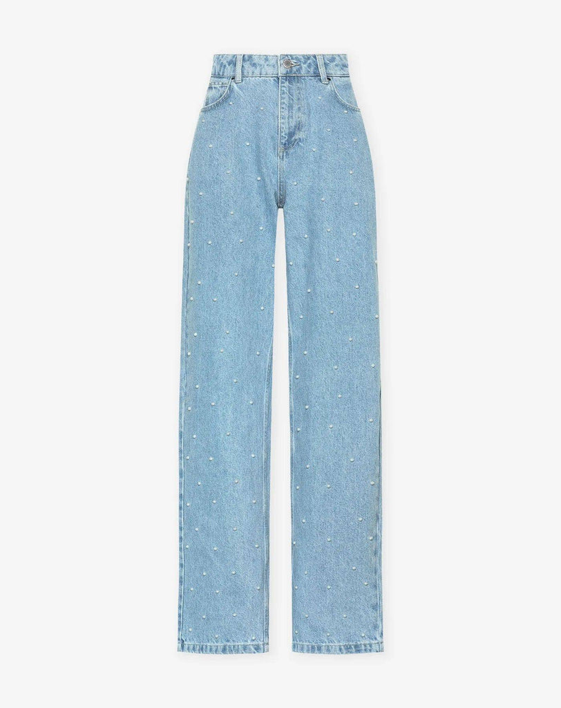 Women's Glitter Jeans for a Sparkling Look - Jade