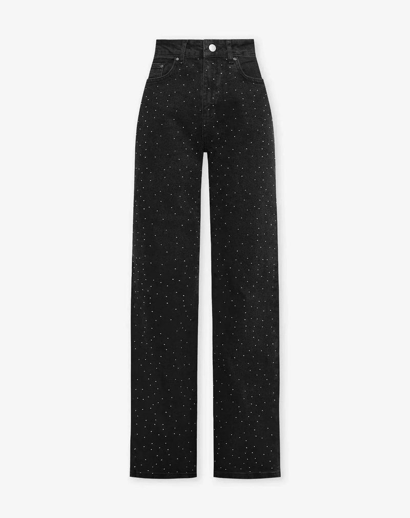 Women's Glitter Jeans for a Sparkling Look - Jade