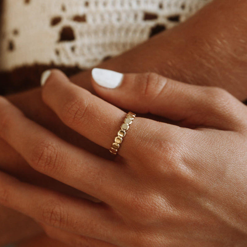 Stylish Beaded Ring - Elina