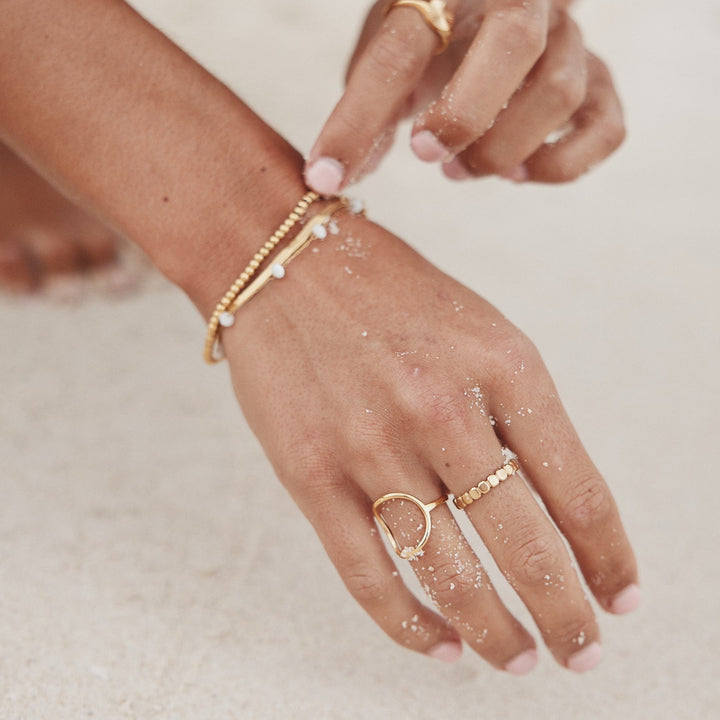Stylish Beaded Ring - Elina