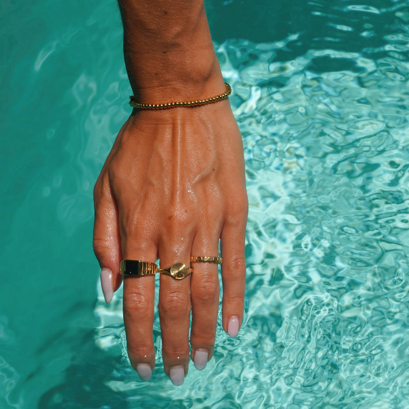 Stylish Beaded Ring - Elina