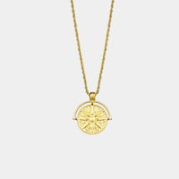 Stylish Sun Pendant Necklace - Aurora