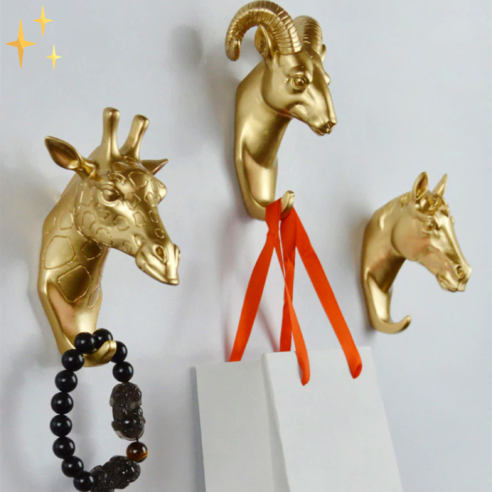 Luxe Gouden Dieren Opberghangers - GoldenPaws