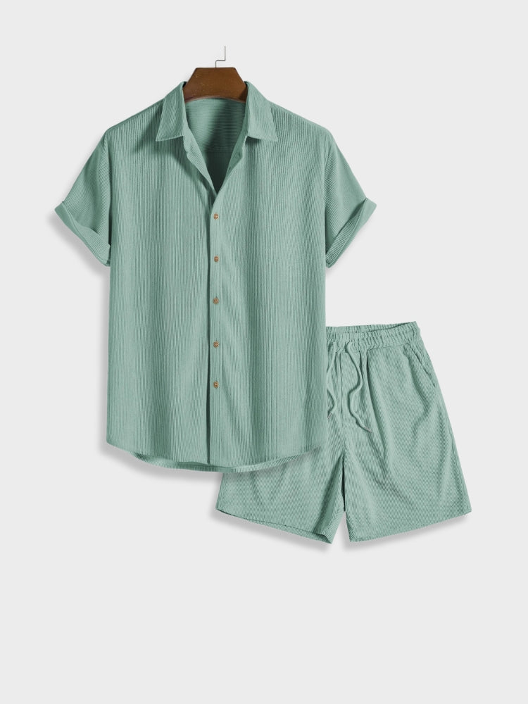 Men's Corduroy Summer Set with Button Closure – Sven