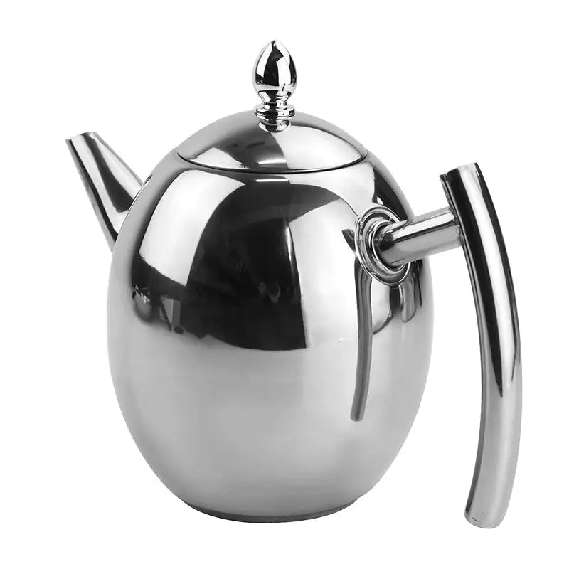 Stainless Steel Teapot with Strainer - TeaElegance