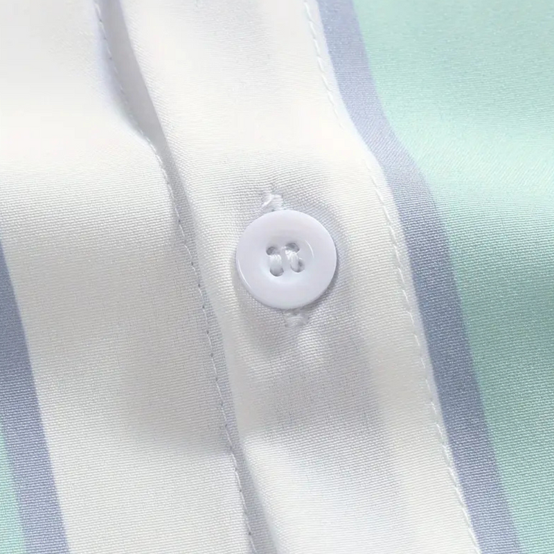 Minimalist Striped Shirt with Button Closure - Felix