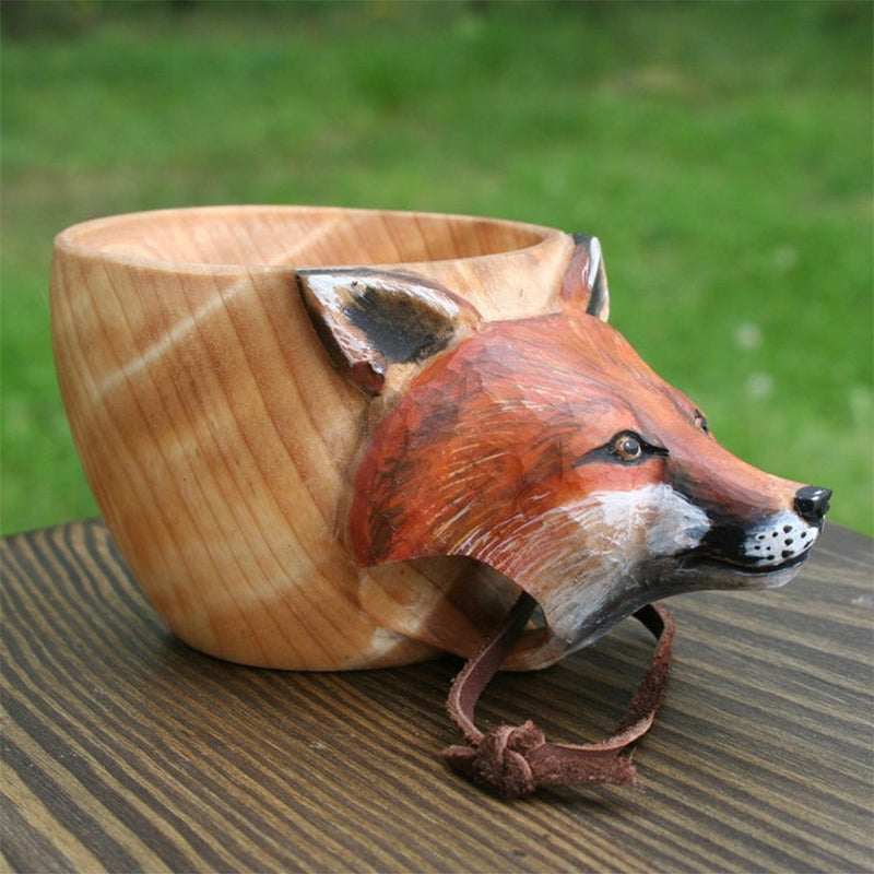 Handmade Wooden Cup for Outdoor Adventures and Wilderness 2