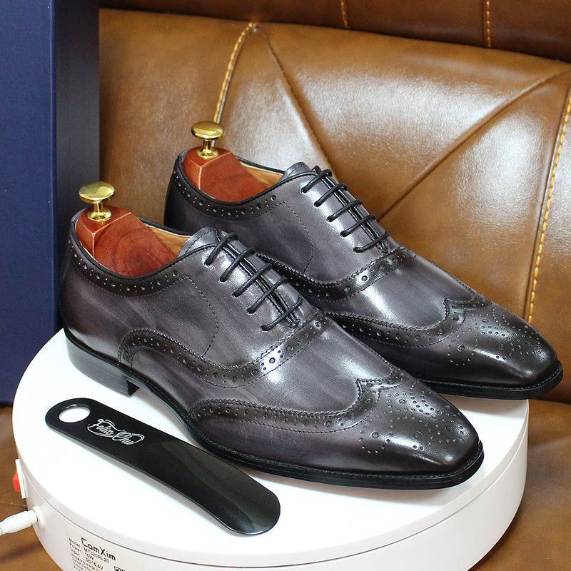 Handgemaakte Heren Oxford Schoenen van Leer – Valentin