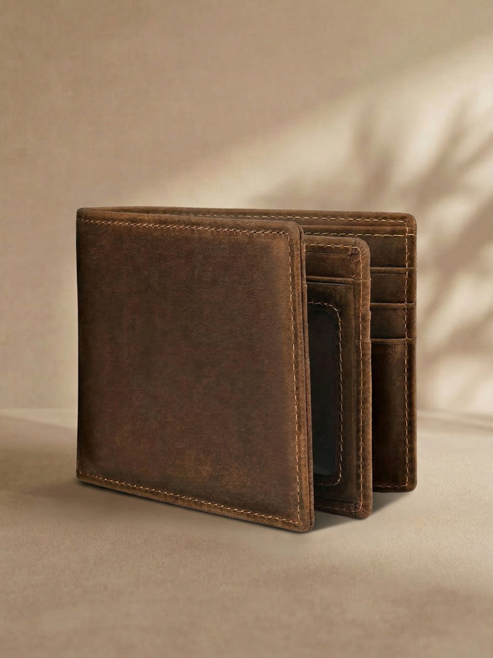 Heren Bifold Echte Leer RFID Blokkerende Portemonnee - StitchCraft