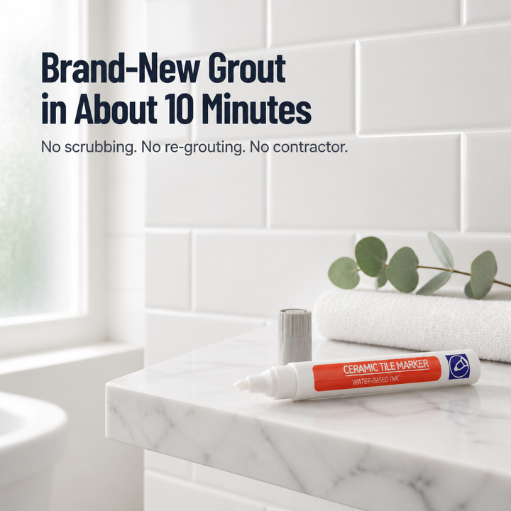 Grout Restoration Pen - Cover Stained Grout Lines in Minutes 1