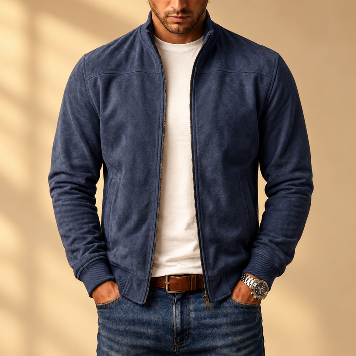 Suede bomber jacket for men – casual men's jacket