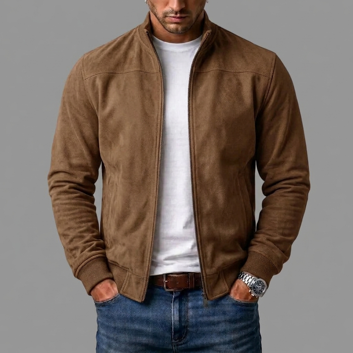 Suede Bomber Jacket for Men 5