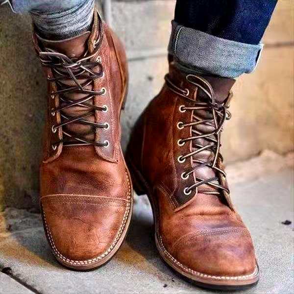 Retro Heren Veterschoenen waterdicht met antislipzool - Damian