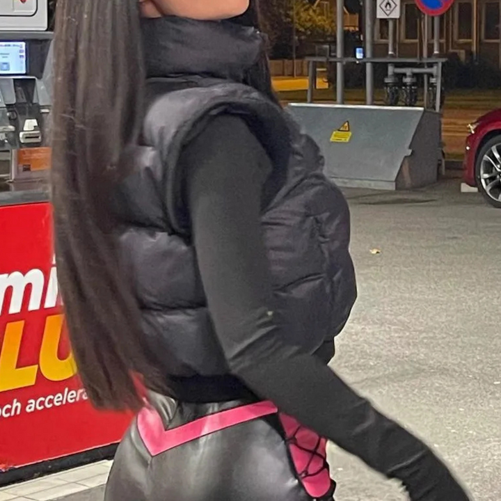 Zwarte Gewatteerde Dames Bodywarmer voor Comfort en Warmte - Naia
