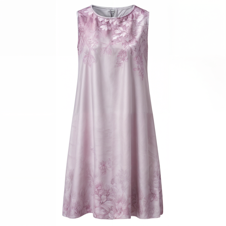 Stylish floral A-line dress with vest for women - Miray