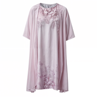 Stylish floral A-line dress with vest for women - Miray