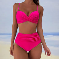 Trendy high-waist bikini with comfortable fit – Eula