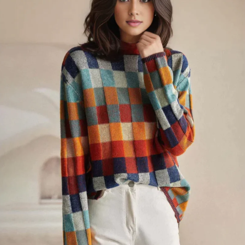 Stylowy damski golf z kaszmiru - Celeste