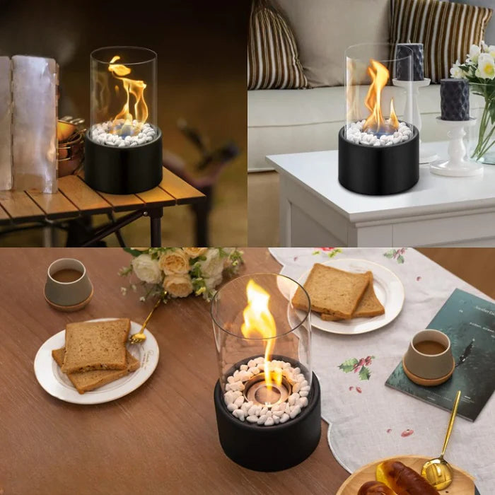 Trendy & Draagbare Tafelvuur Lantaarn - GlowLuxe