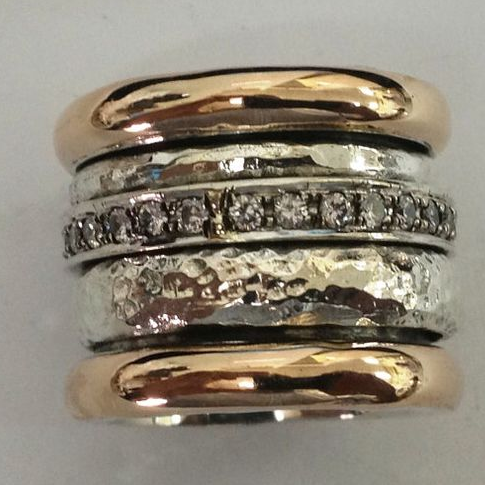Gelaagde Dikke Gouden Vintage-Stijl Ring - Luciana