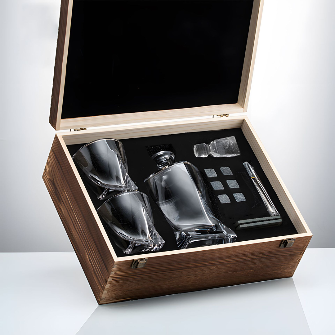 Luxe Kristallen Whiskey Karaaf en Glazenset - WhiskeyWave
