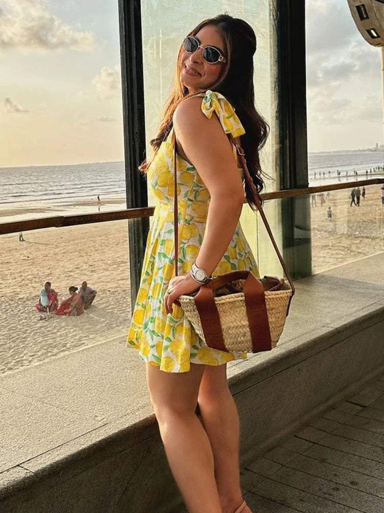 Summer Dress with Lemon Print – Lianne