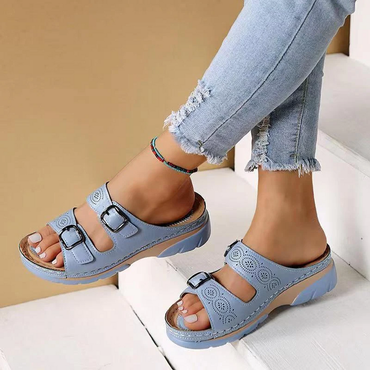 Orthopedic women's comfortable sandals with gel sole - Sofia