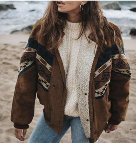 Stijlvolle Boho-Winterjas voor Dames - Elara