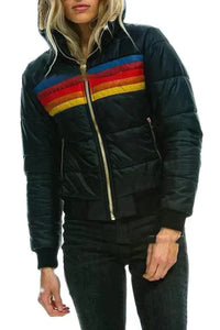 Colorful Quilted Women's Jacket with Hood – Ylva