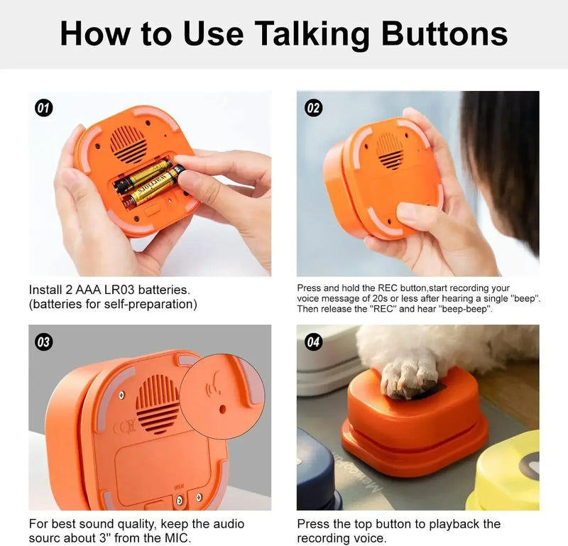 Hond Communicatie Knoppen Set - BarkTalk