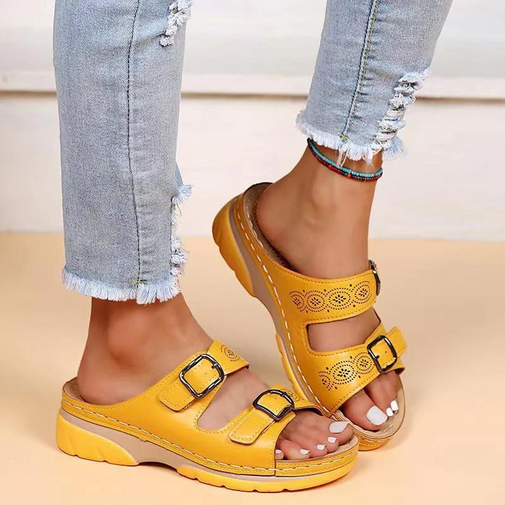 Orthopedic women's comfortable sandals with gel sole - Sofia