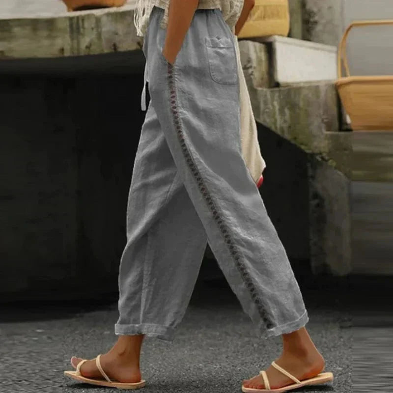 Boho Women's Summer Pants with Print – Solea