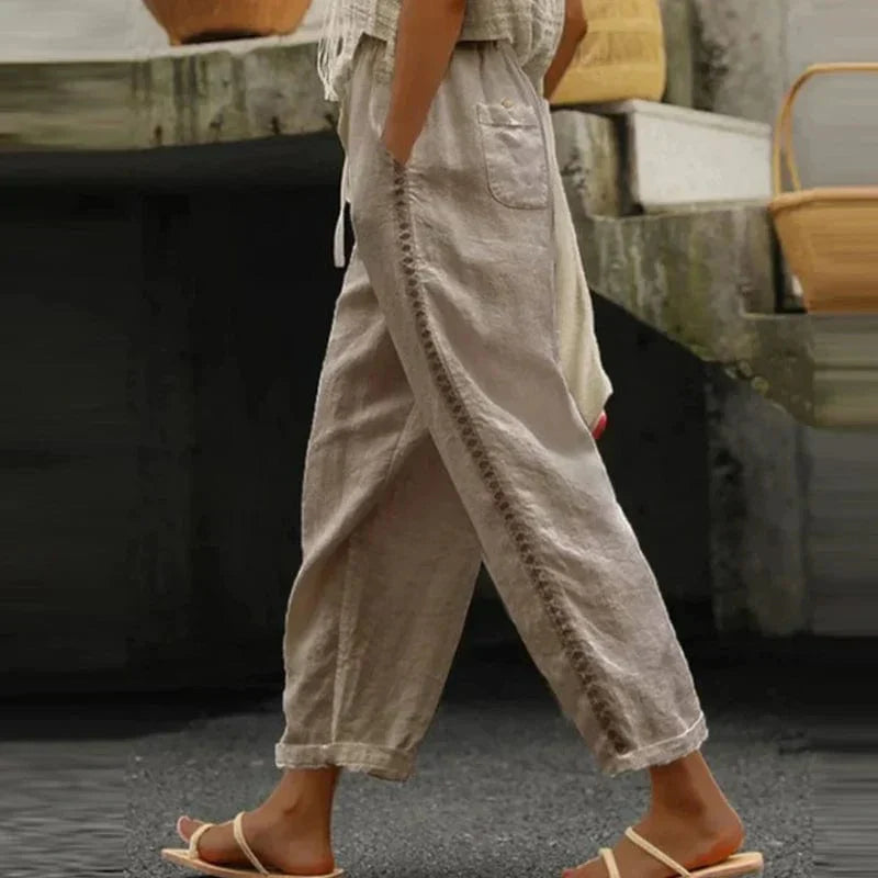 Boho Women's Summer Pants with Print – Solea