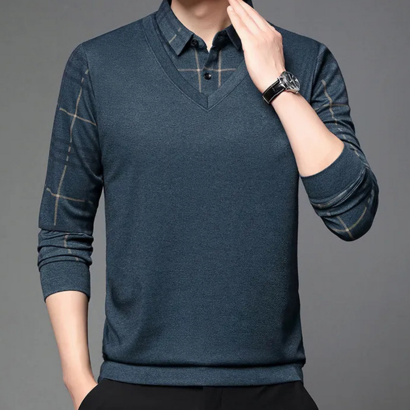 Knitted Men’s Sweater with Print - Noah