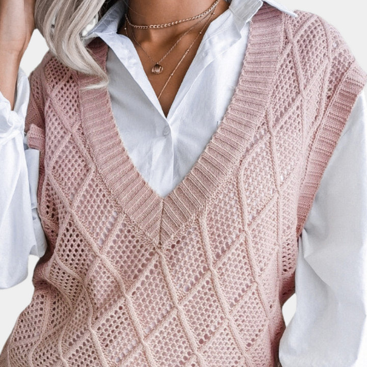 Angeza - Modny sweter damski z dzianiny