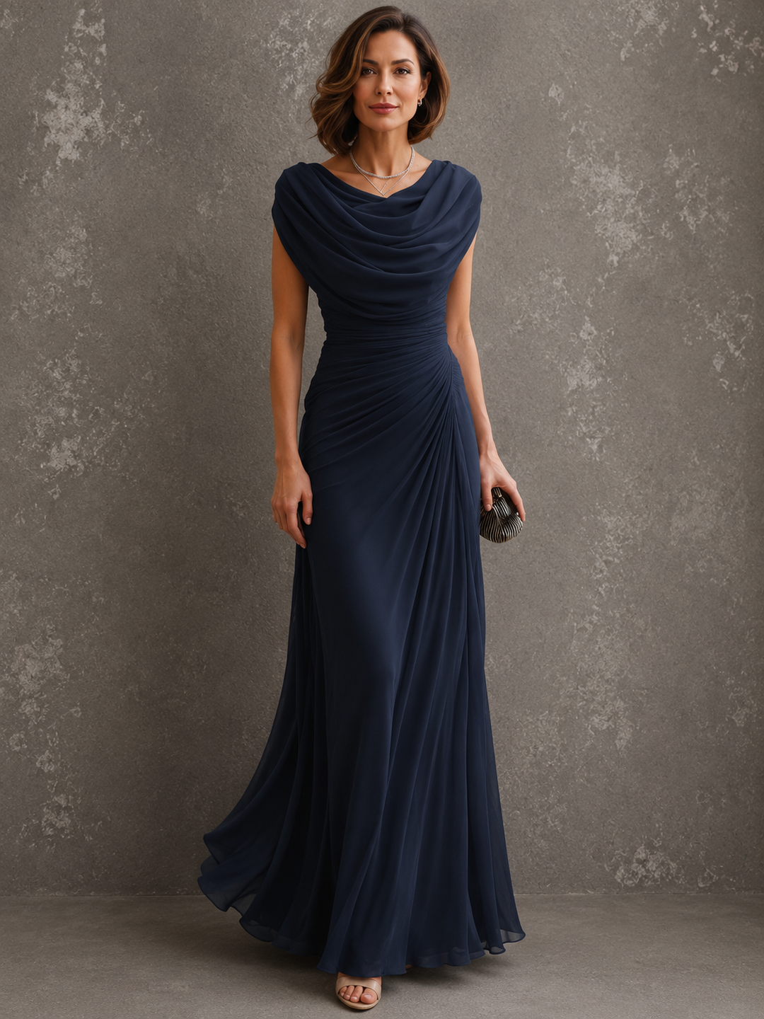 Draped Maxi Dress with Sleeveless Silhouette 4