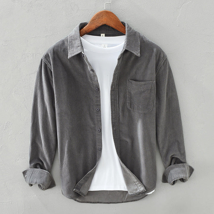 Corduroy Herenoverhemd Met Lange Mouwen – Arvid