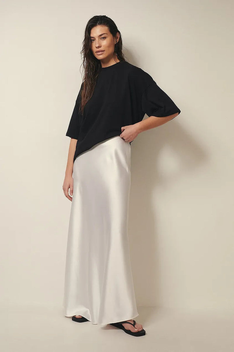 High Waist Satin Skirt – Leona