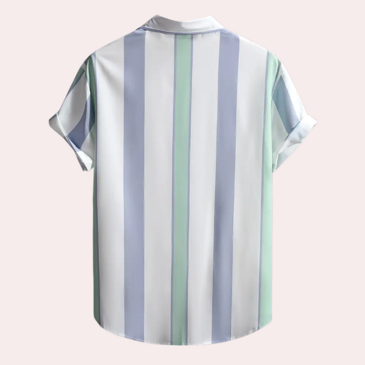 Minimalist Striped Shirt with Button Closure - Felix