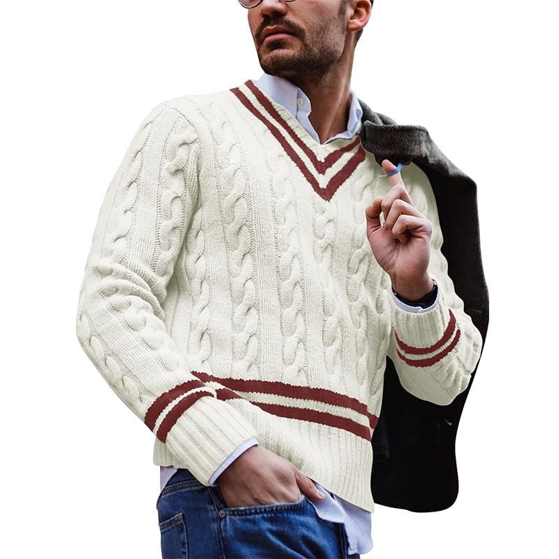 Sweter męski z dzianiny - Noah