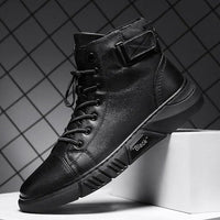 Black Handmade Leather Boots - NoirCraft