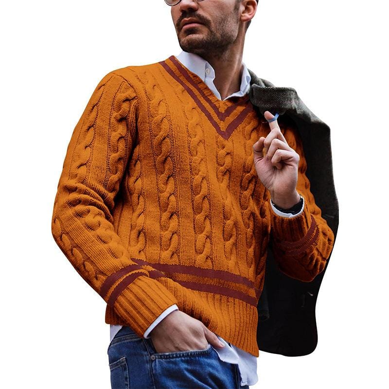 Sweter męski z dzianiny - Noah
