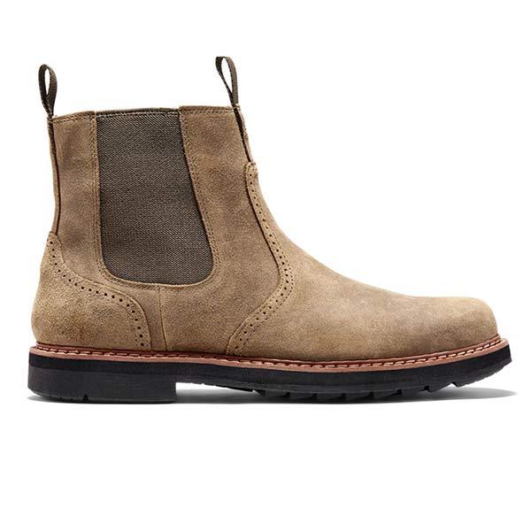 Men's Classic Chelsea Boots in Faux Leather with Elastic Insert – Neron