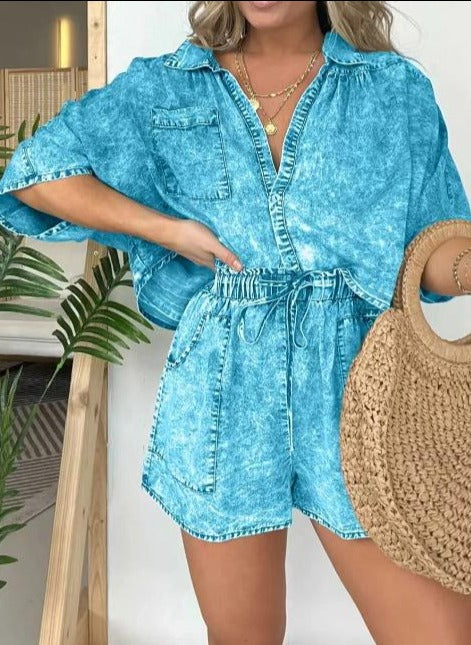Trendy Women's Summer Set with Short Sleeves – Isabelle