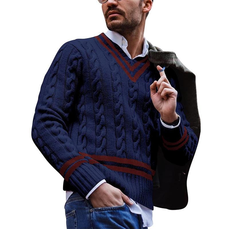 Sweter męski z dzianiny - Noah